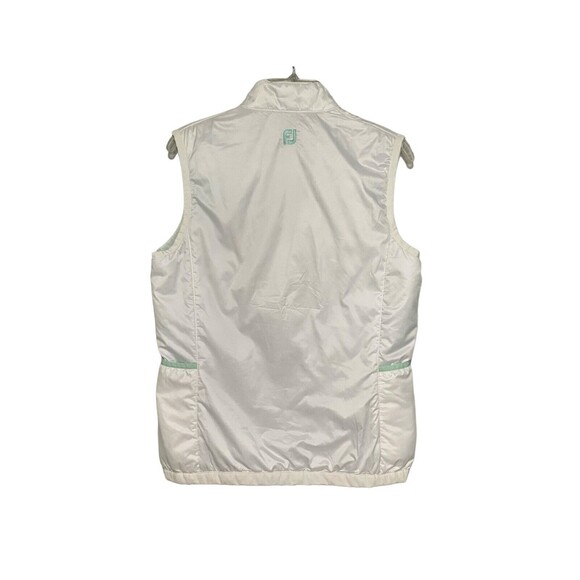 FootJoy Insulated Golf Vest Womens M White Aquamarine Full Zip Reversible Jacket - Picture 2 of 16